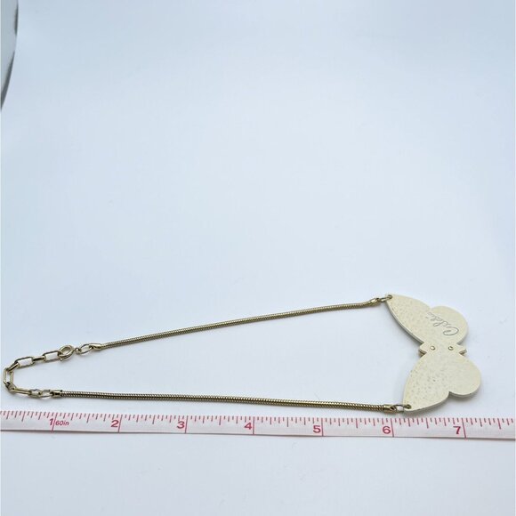 Butterfly Fairy Style Vintage C. Sebiri Signed Gold Tone Necklace Gift - Picture 5 of 9